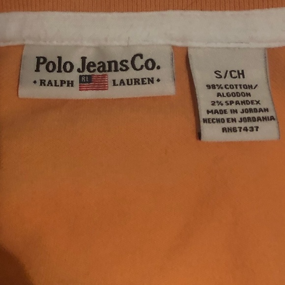 Polo Ralph Lauren Jeans Peachy Orange Blouse Top - Picture 4 of 4